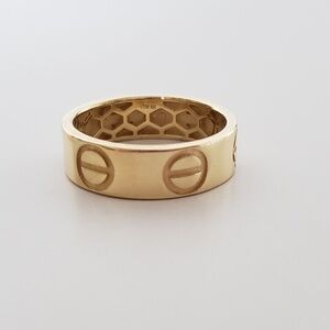 14K Yellow Gold Made in Italy 6mm Band Ring Size 8